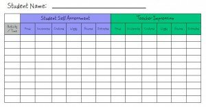 Behavior Tracking Chart Middle School